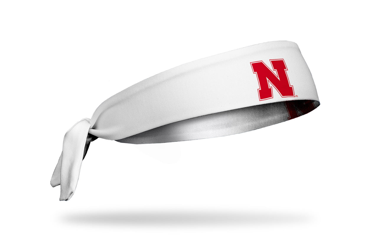 University of Nebraska: Logo White Tie Headband