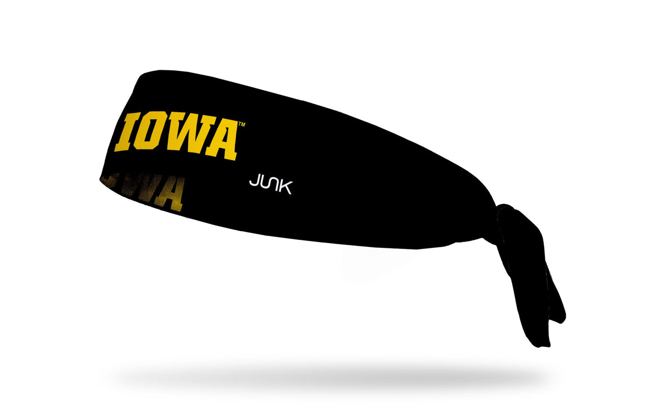 University of Iowa: Wordmark Black Tie Headband