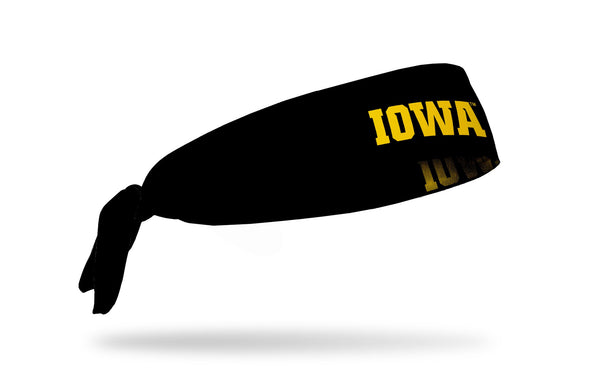 University of Iowa: Wordmark Black Tie Headband
