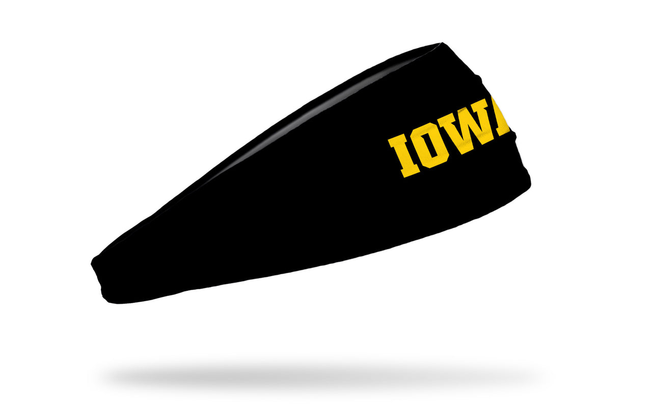 University of Iowa: Wordmark Black Headband