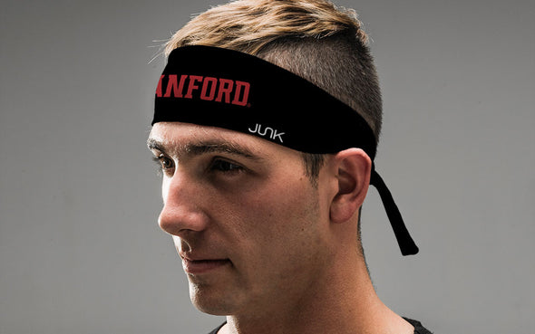 Stanford University: Wordmark Black Tie Headband