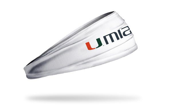 University of Miami: Wordmark White Headband