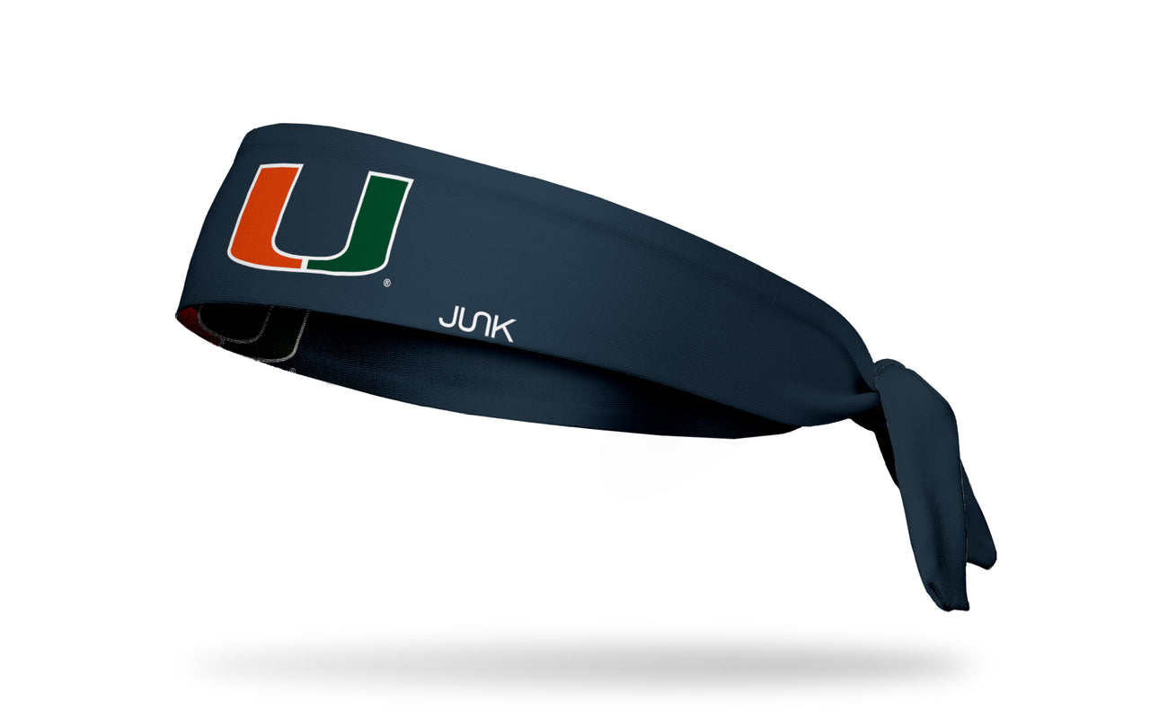 University of Miami: Logo Gray Tie Headband