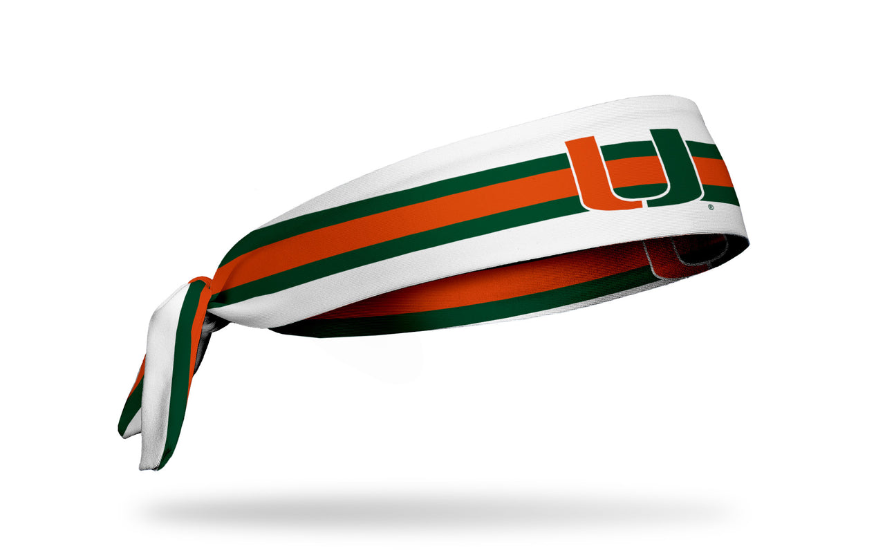 University of Miami: Helmet Stripes Tie Headband