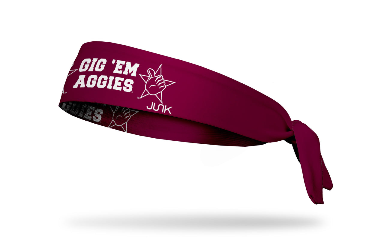 Texas A&M University: Gig 'Em Maroon Tie Headband