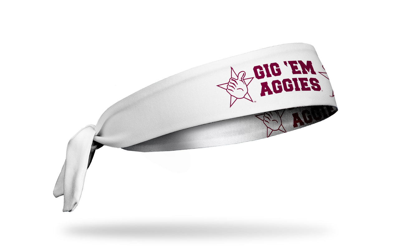 Texas A&M University: Gig 'Em White Tie Headband