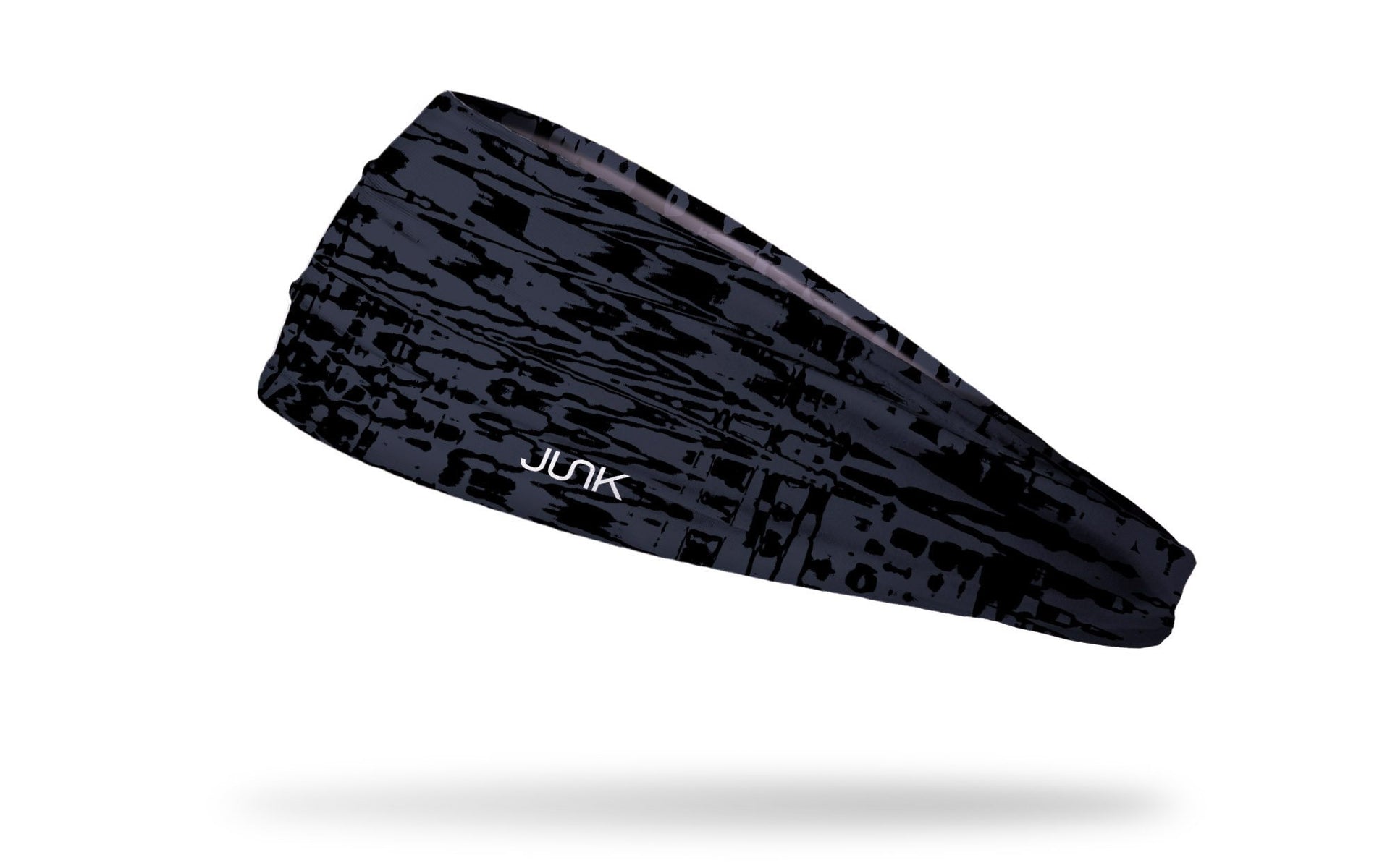 dark grey headband with black lines that look like sound waves