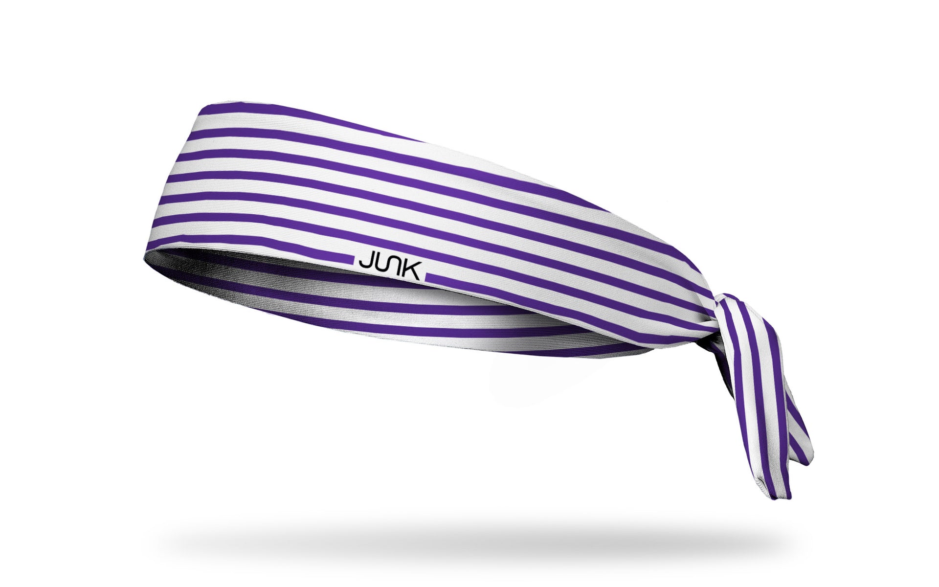 purple and white striped headband