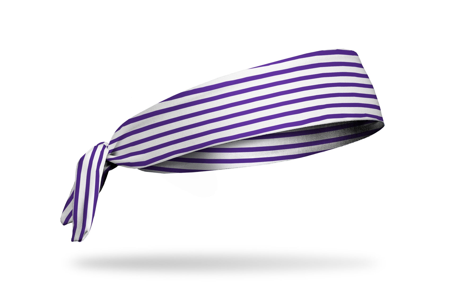 purple and white striped headband