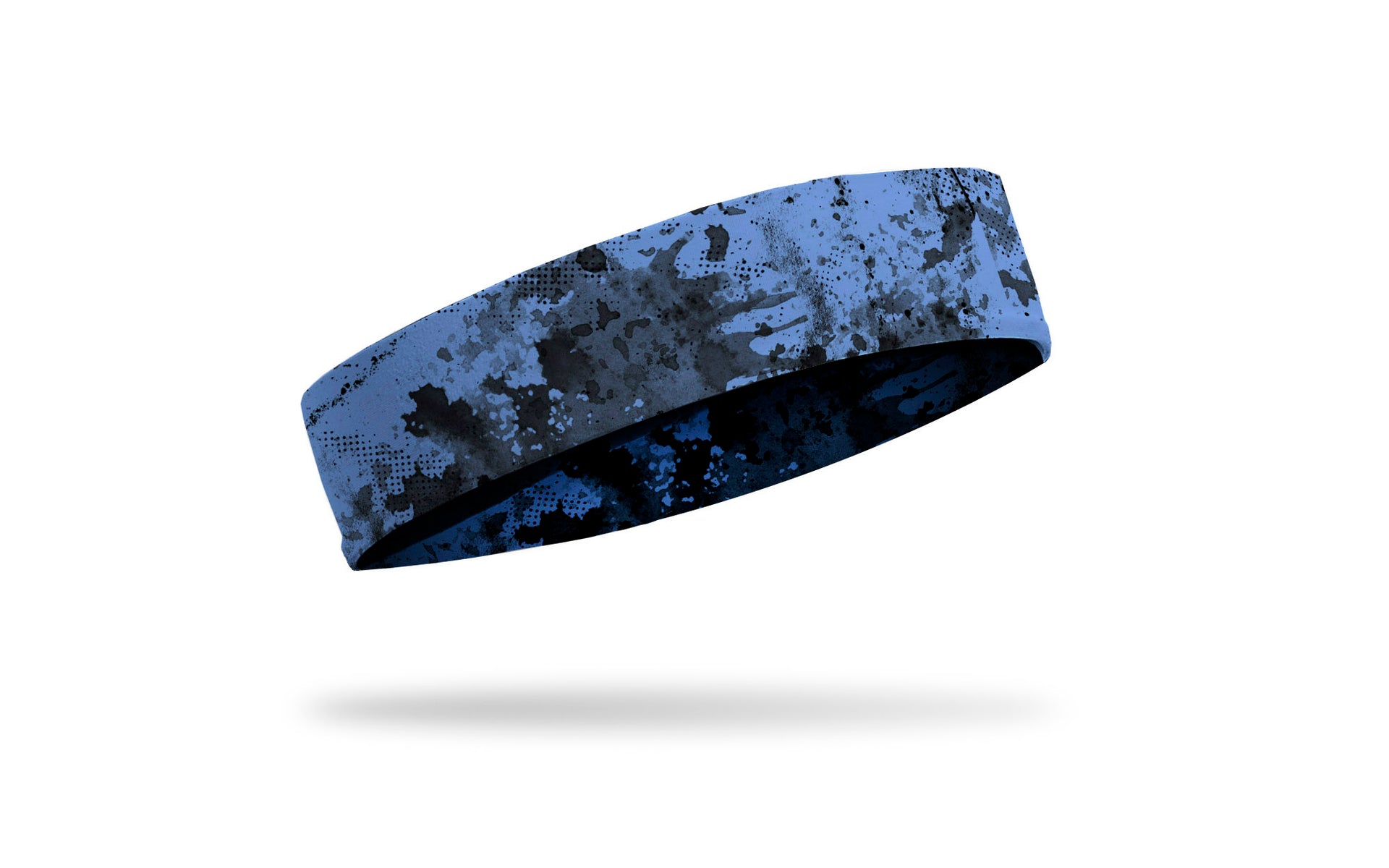 baby blue headband with grunge overlay design