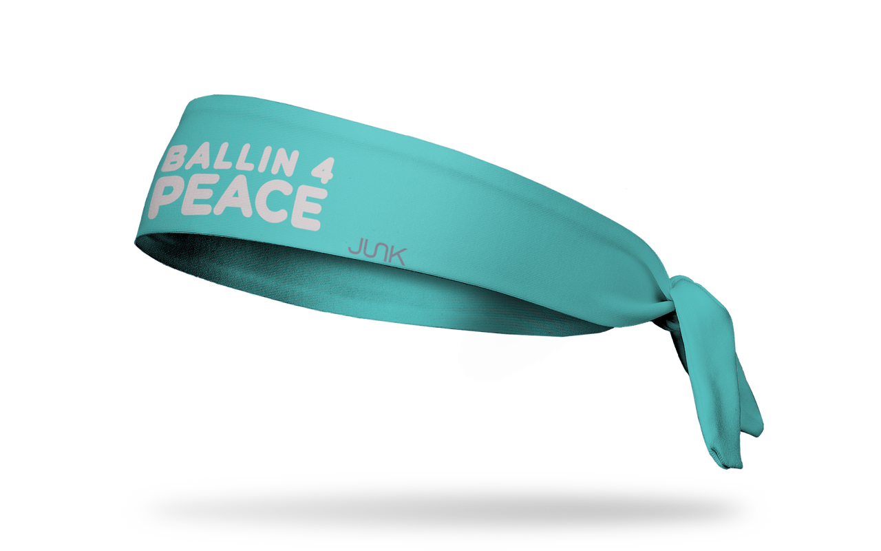 Ballin' 4 Peace: Aqua Tie Headband
