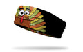 thanksgiving themed headband with colorful giant turkey in center