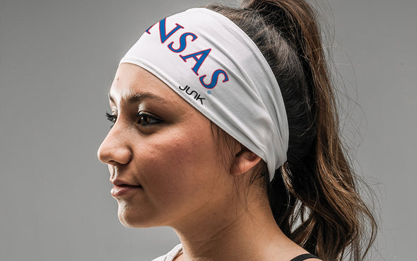 University of Kansas: Wordmark White Headband