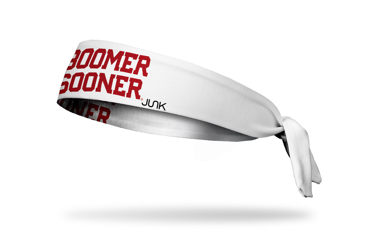 University of Oklahoma: Boomer Sooner White Tie Headband