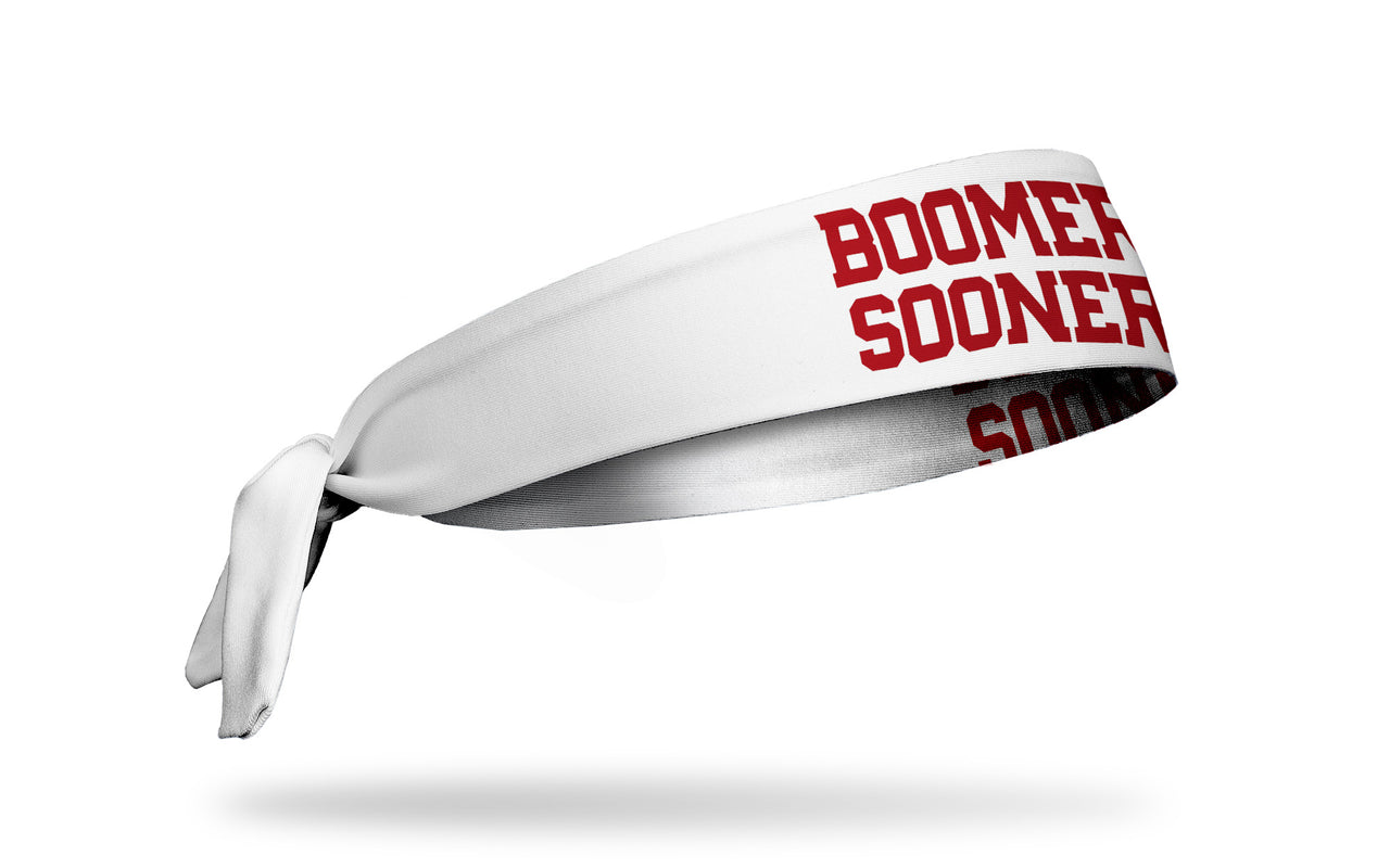 University of Oklahoma: Boomer Sooner White Tie Headband