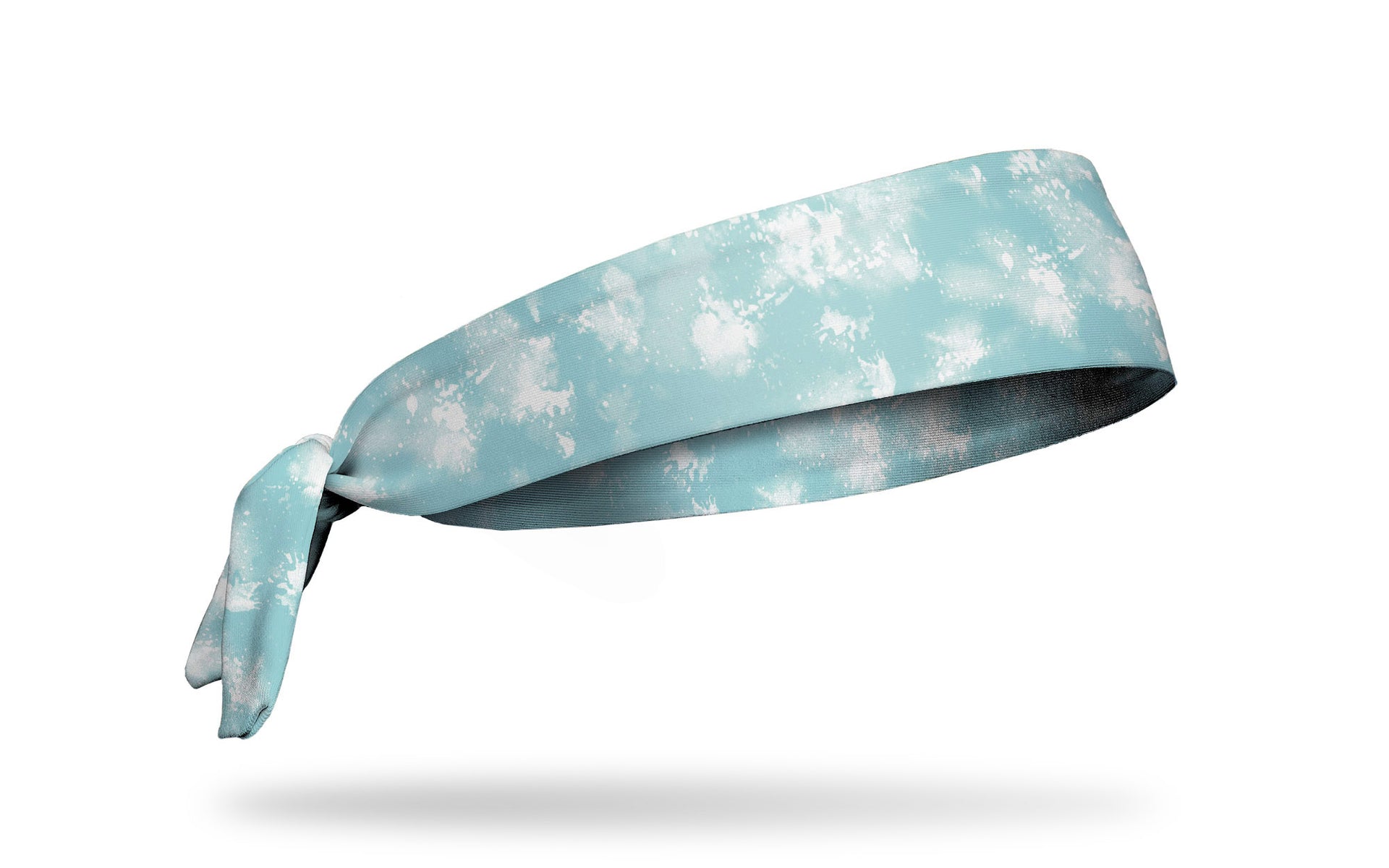 mint blue headband with cloud mist pattern