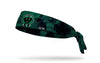 green headband with grunge overlay and generic cobra mascot in full color