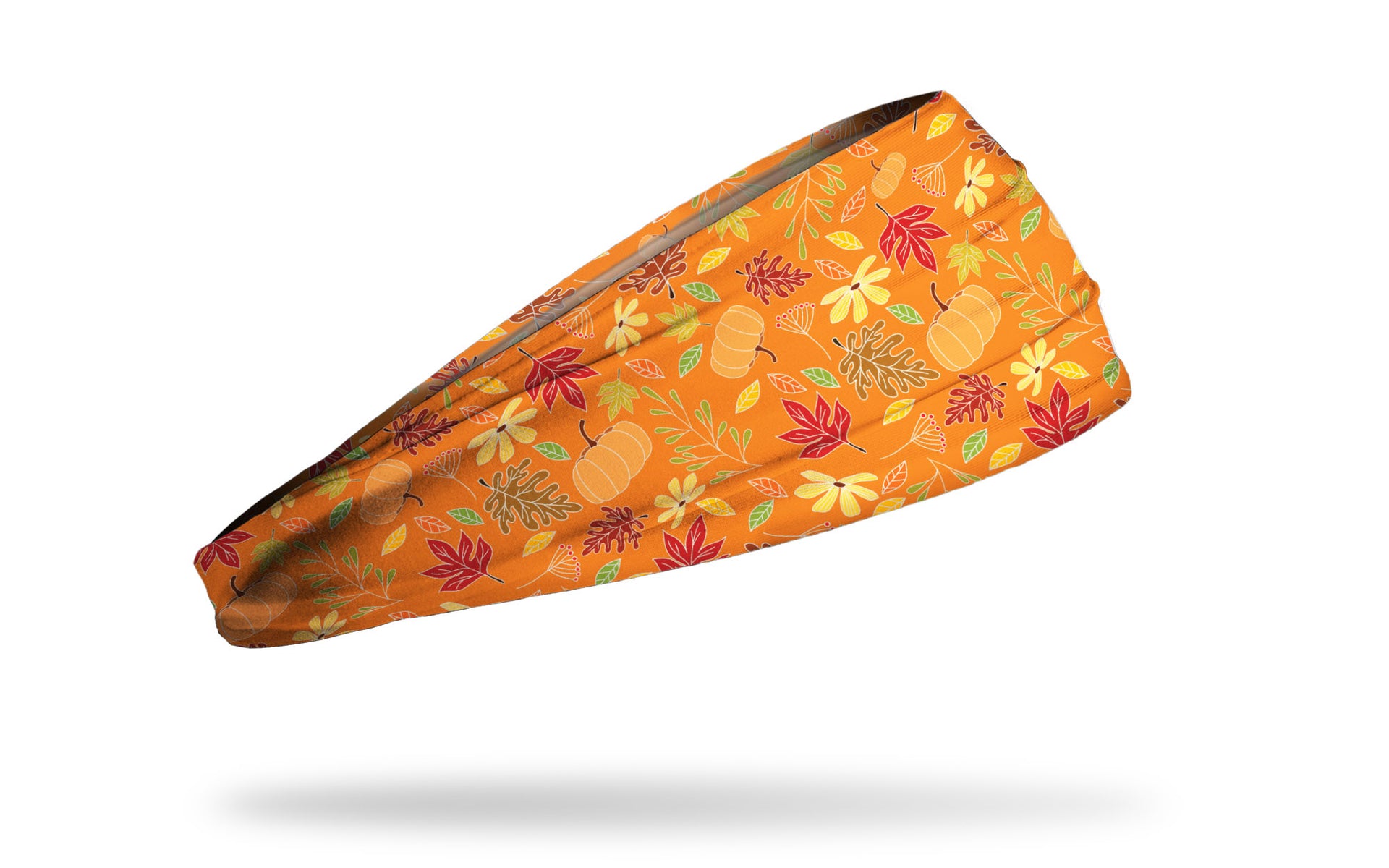 Fall / Thanksgiving themed headband with Fall foliage, pumpkins, leaves