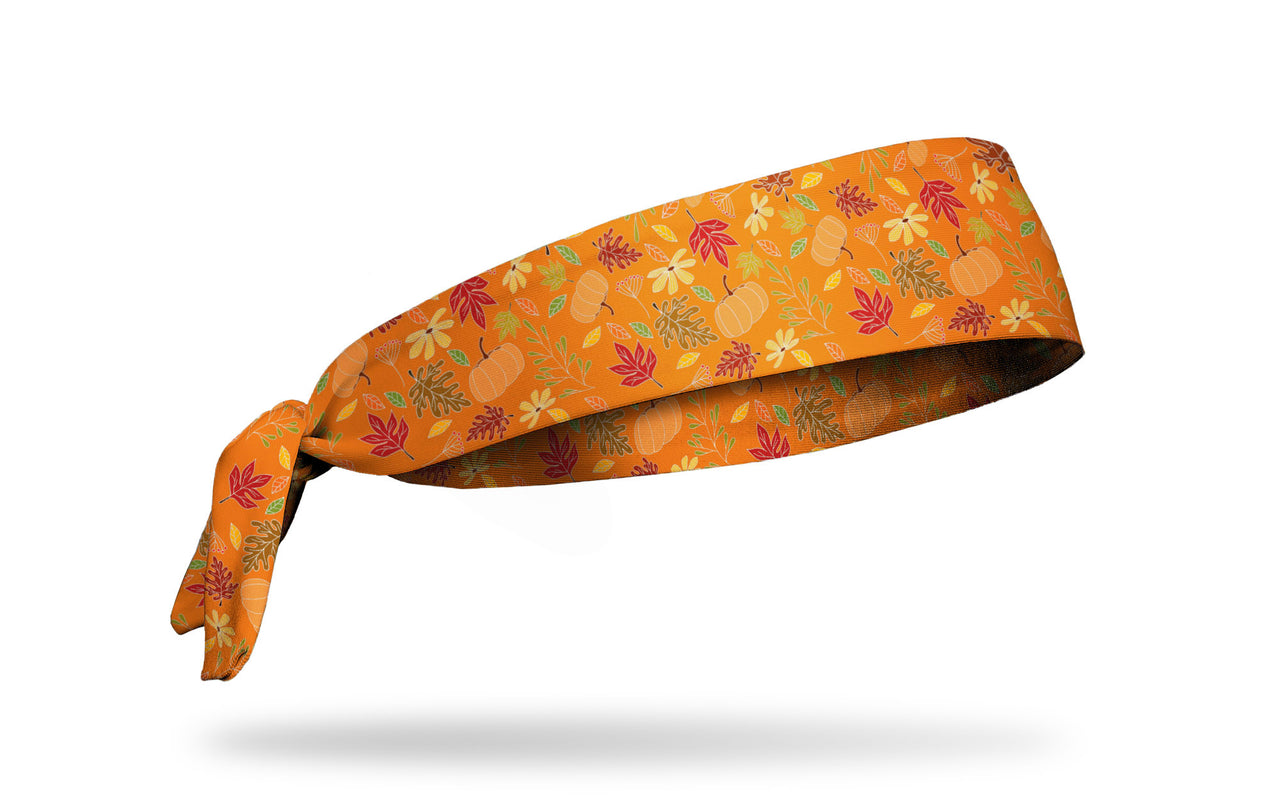 Fall / Thanksgiving themed headband with Fall foliage, pumpkins, leaves