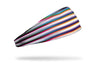 headband with color faded white stripes design
