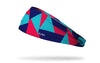 colorful color block headband in red blue and navy