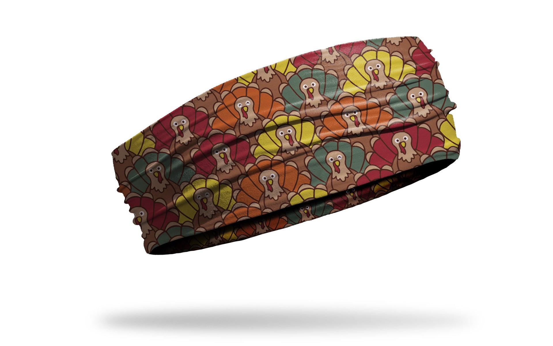 thanksgiving themed headband with colorful turkey pattern