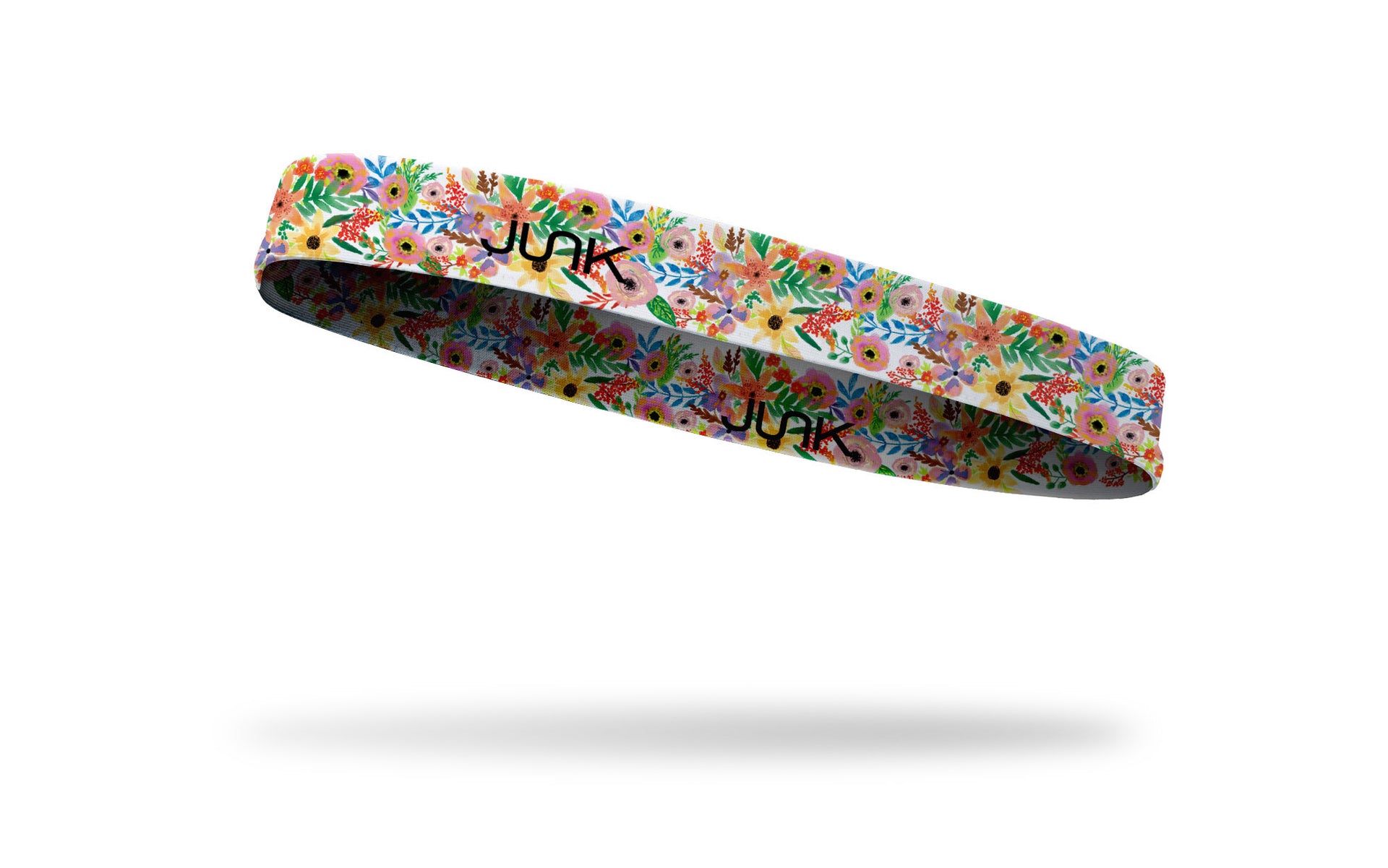 brightly colored flowers on thin band headband