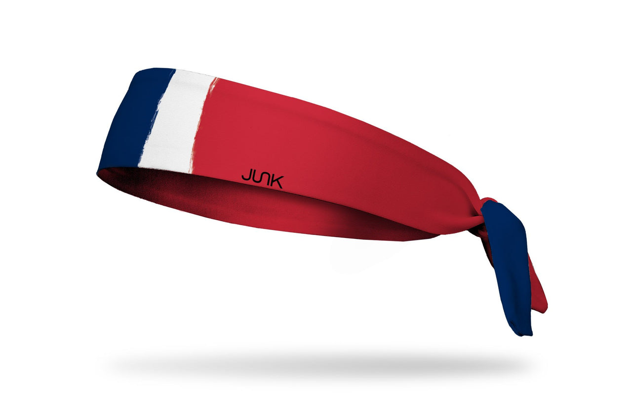 France Painted Flag Tie Headband