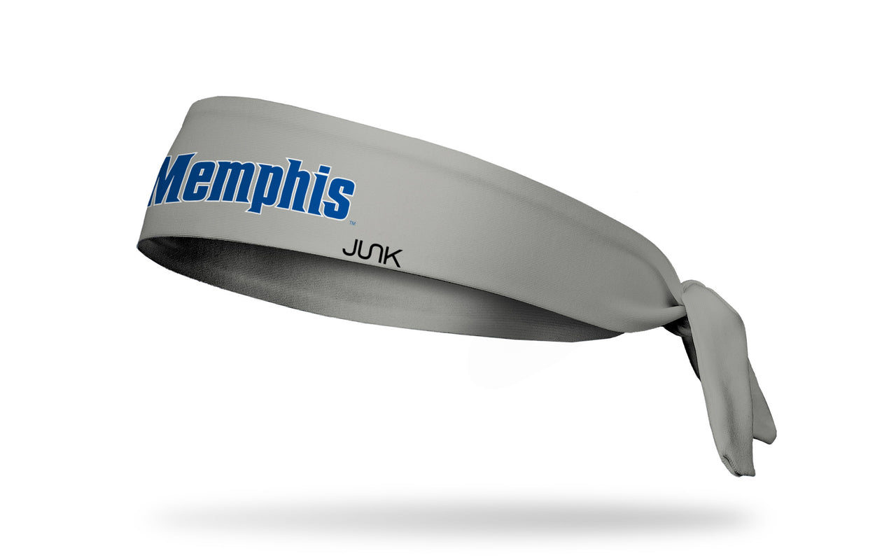 University of Memphis: Wordmark Gray Tie Headband