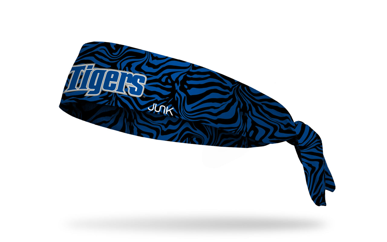 University of Memphis: Tiger Pattern Black Tie Headband