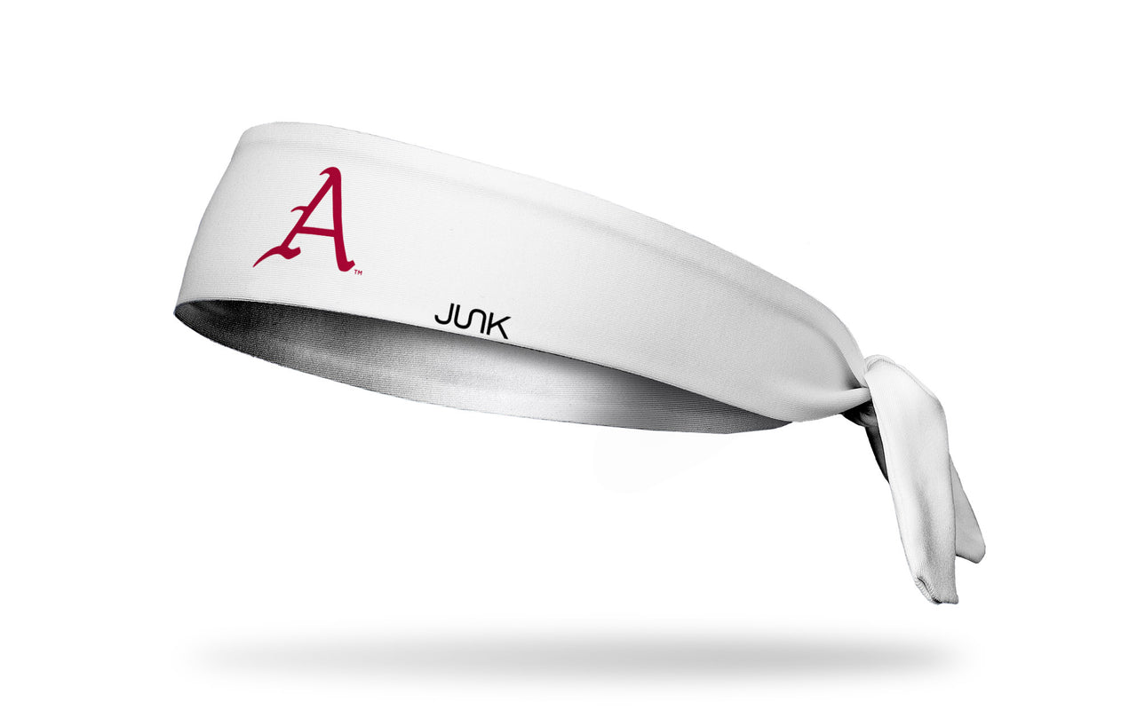 University of Arkansas: Baseball Logo White Tie Headband