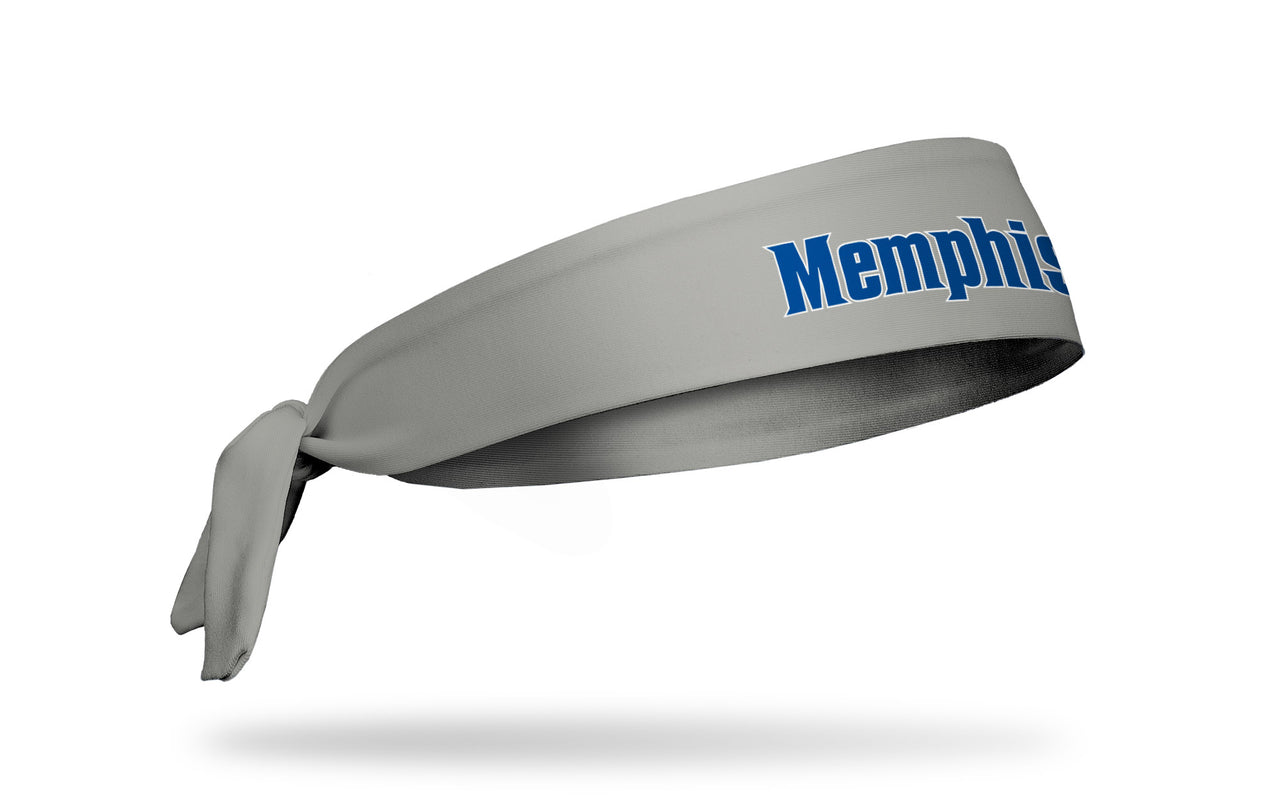 University of Memphis: Wordmark Gray Tie Headband