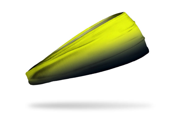neon yellow to black fade gradient headband