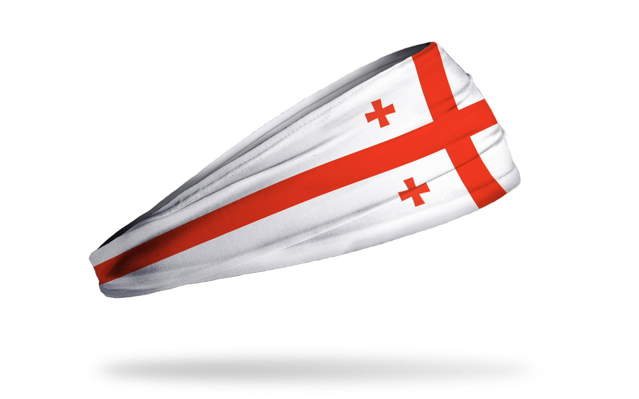headband with traditional Georgia flag design