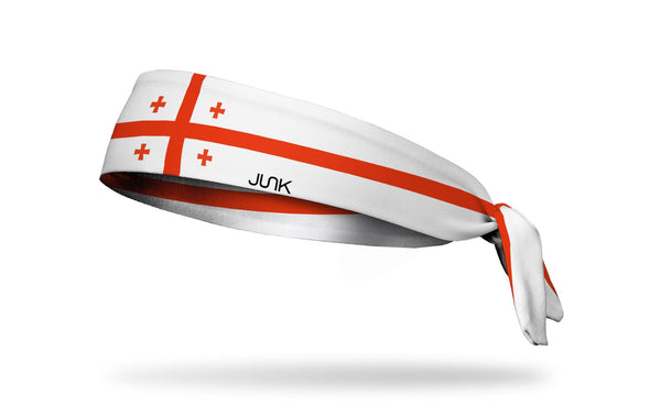 headband with traditional Georgia flag design