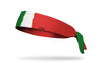headband with traditional Italy flag design made to look like it has been painted
