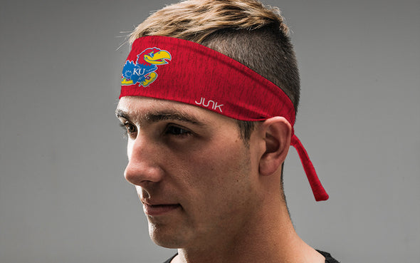 University of Kansas: Jayhawk Heathered Red Tie Headband