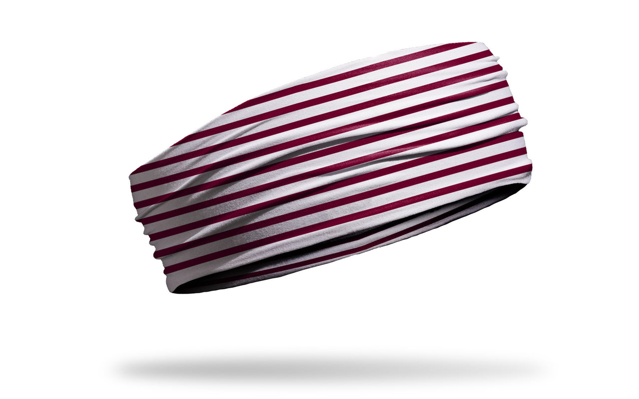 maroon red repeating pattern stripes headband
