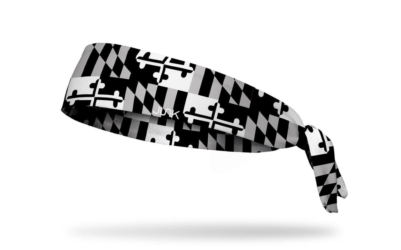 Maryland Monochrome Flag Tie Headband