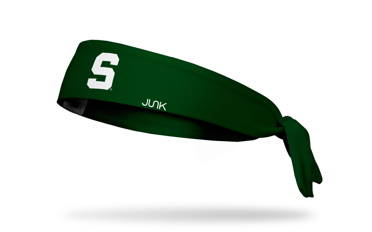 Michigan State University: S Logo Green Tie Headband