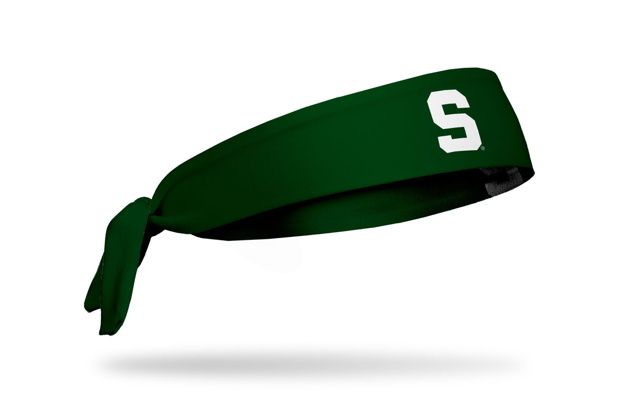 Michigan State University: S Logo Green Tie Headband