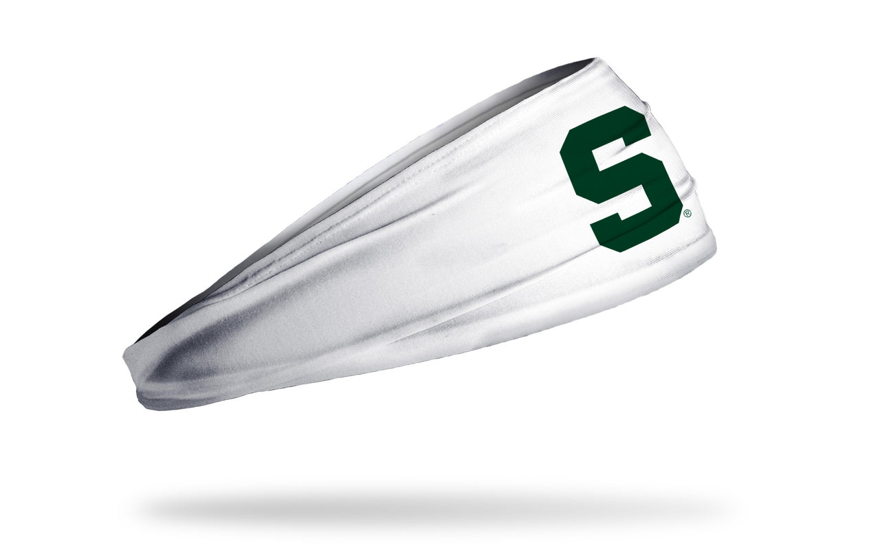 Michigan State University: S Logo White Headband
