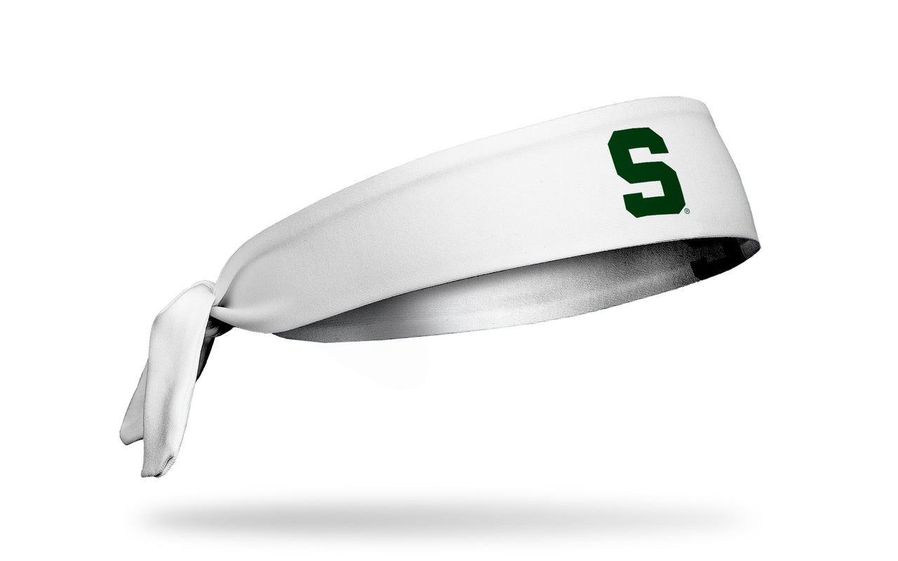 Michigan State University: S Logo White Tie Headband