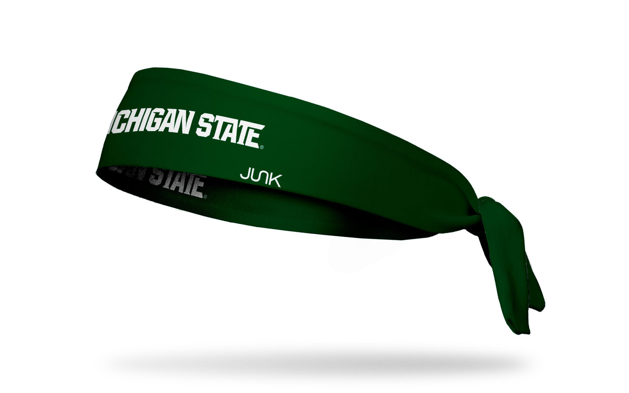 Michigan State University: Wordmark Green Tie Headband