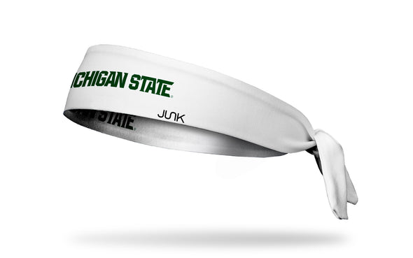 Michigan State University: Wordmark White Tie Headband