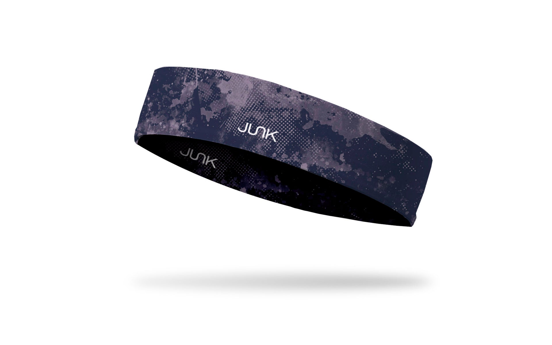 navy headband with grunge overlay design