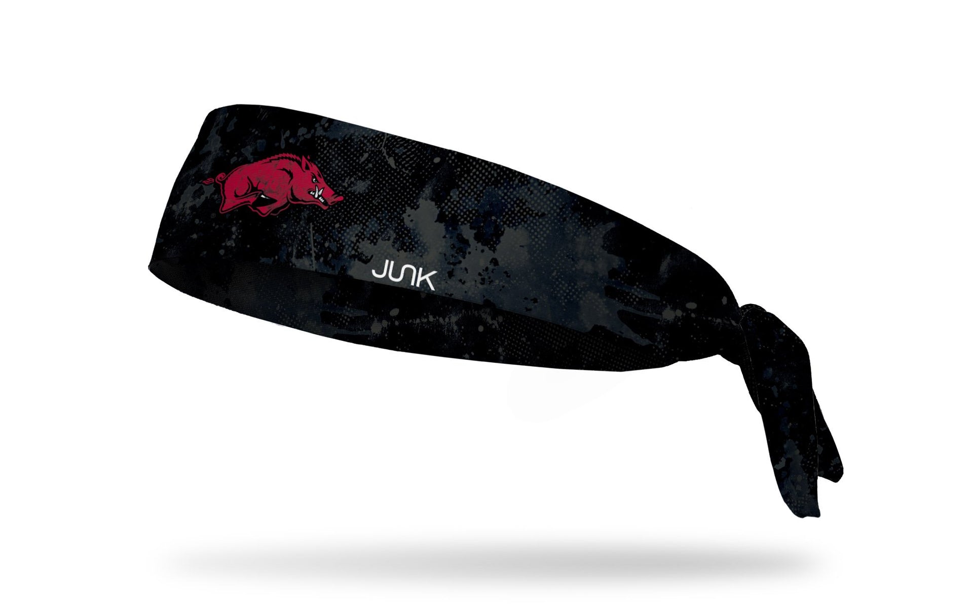 black headband with grunge overlay and University of Arkansas logo