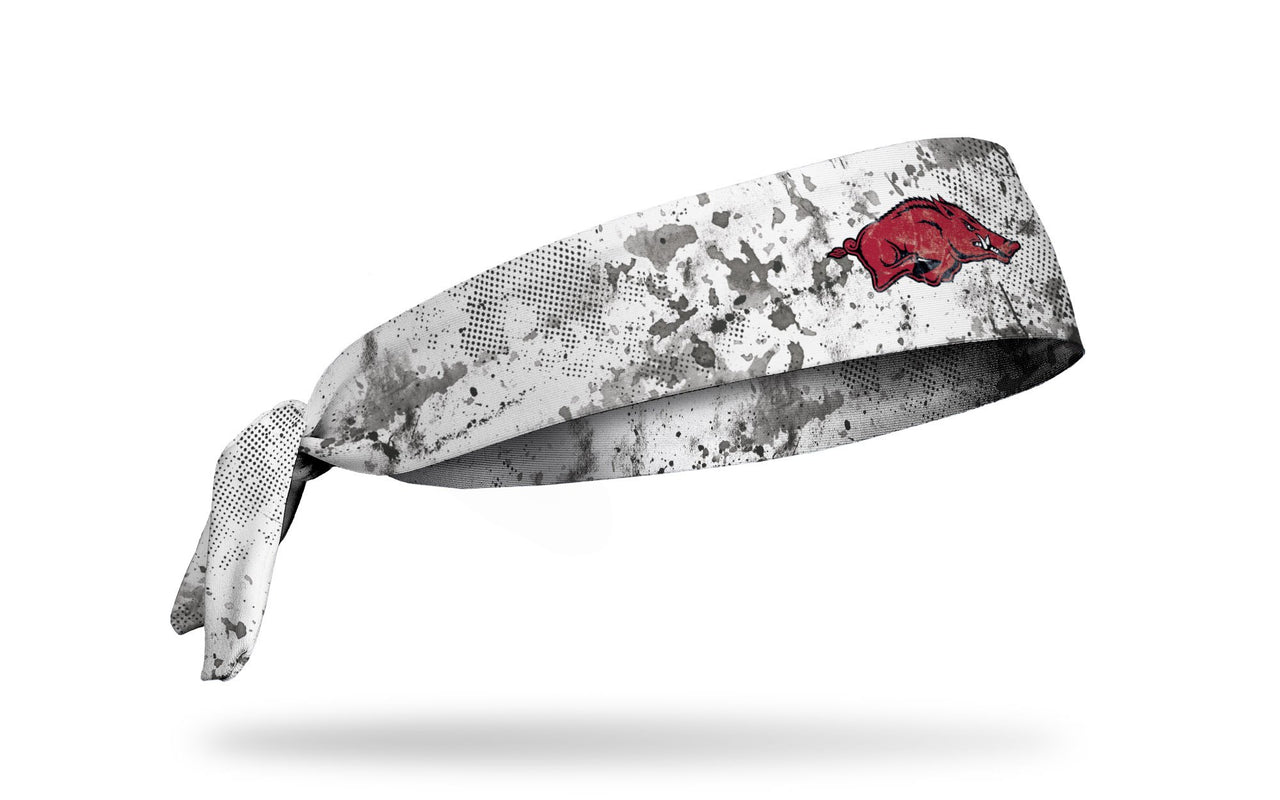 white headband with grunge overlay and University of Arkansas logo