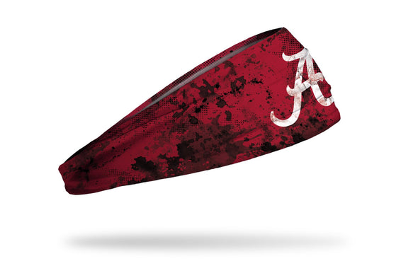 red headband with grunge overlay and University of Alabama logo