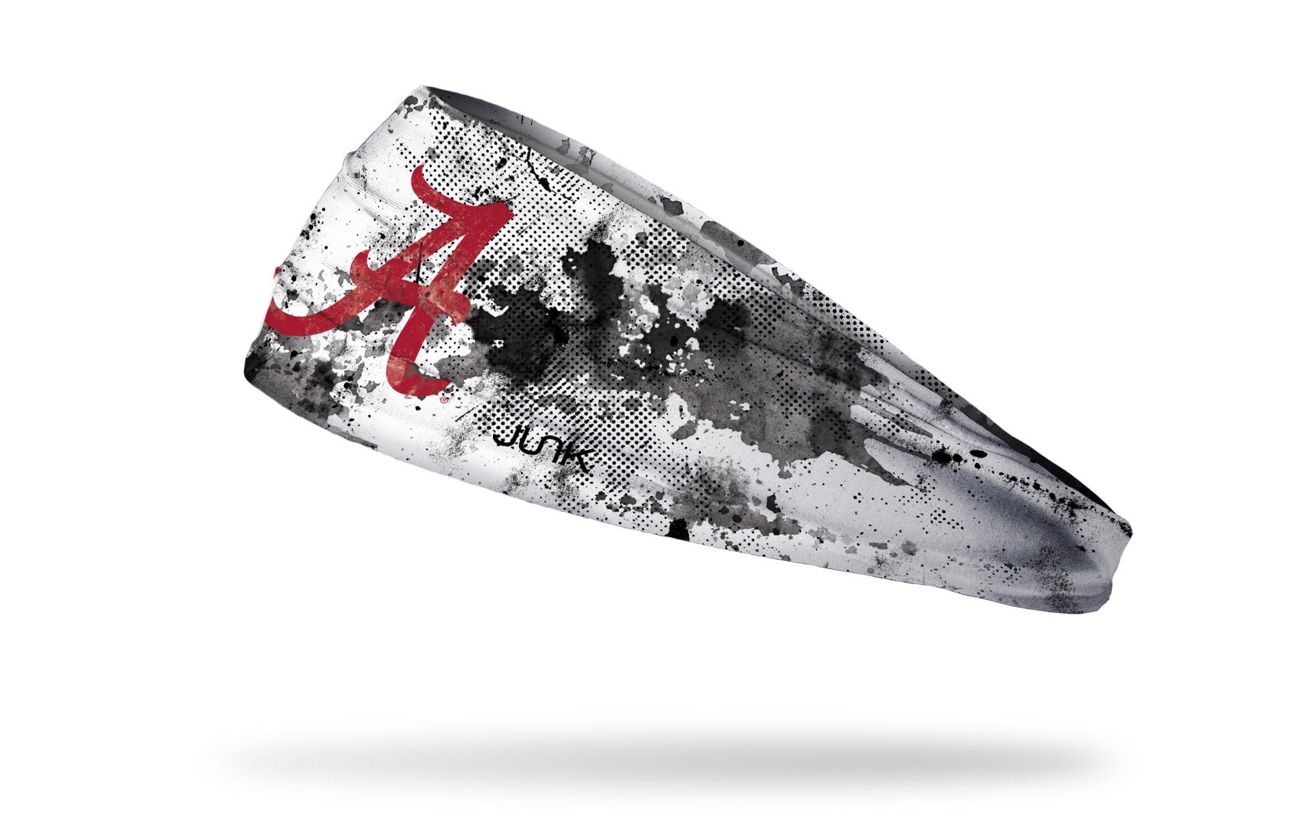 white headband with grunge overlay and University of Alabama logo